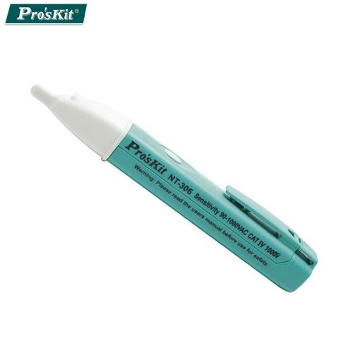 台灣ProsKit寶工非接觸驗電筆NT-306(具有白色LED燈照明;紅色LED顯示燈及蜂鳴警報)