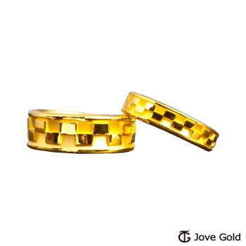 Jove gold 簡單愛黃金成對戒指