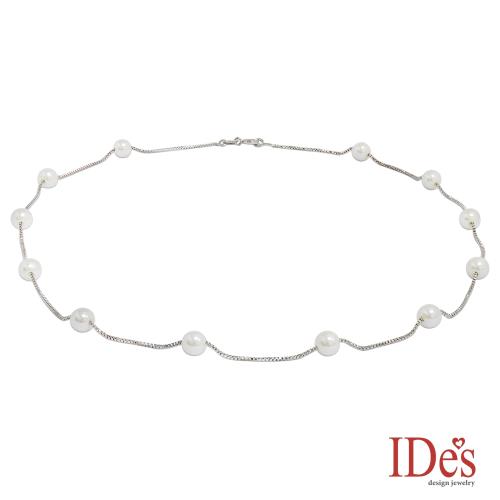 IDes design 時尚淡水貝珠項鍊/白色6mm/珍珠情