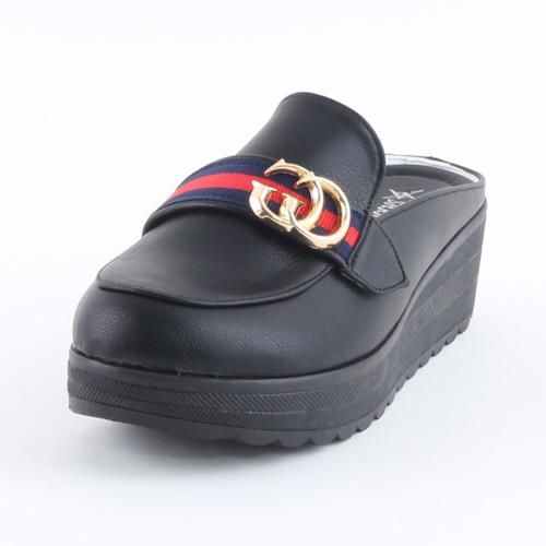 【88%】拖鞋-MIT台灣製 4.5cm厚底 包頭涼拖鞋 經典條紋配色 素色純色百搭款