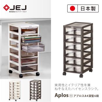 日本JEJ APLOS A4系列 文件小物附輪收納櫃/深6抽 2色可選