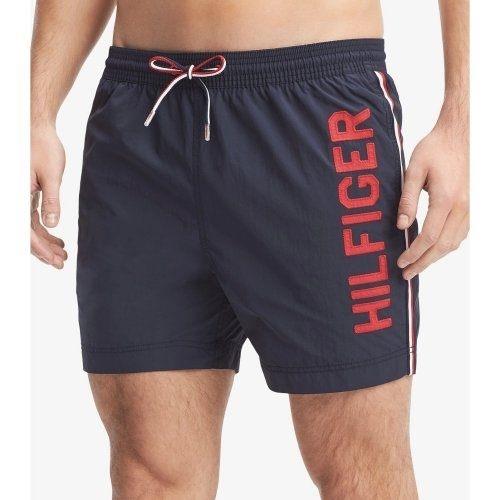 Tommy Hilfiger 2018男經典大標誌Logo深藍色海灘泳褲 