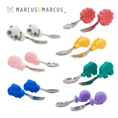 【MARCUS&MARCUS】動物樂園寶寶手握訓練叉匙(多款任選)
