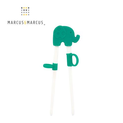 【MARCUS&MARCUS】 動物樂園幼兒學習筷-大象(綠)
