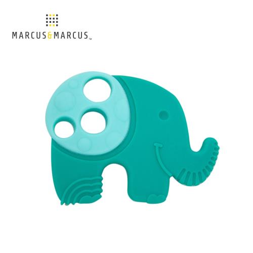 【MARCUS&MARCUS】 動物樂園感官啟發固齒玩具-大象(綠)