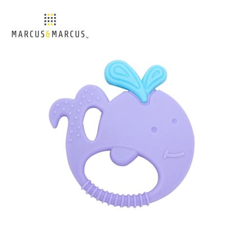 【MARCUS&MARCUS】 動物樂園感官啟發固齒玩具-鯨魚(紫)