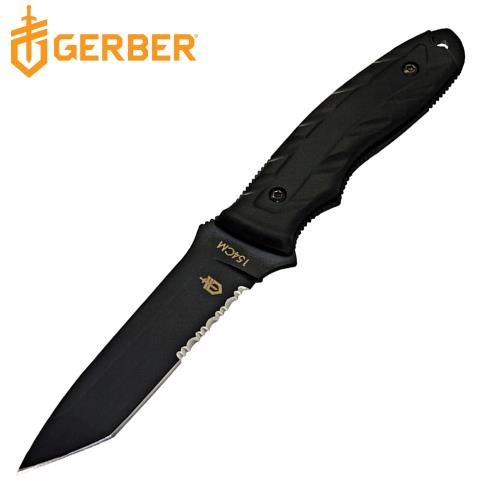 Gerber CFB 戰術型半齒半刃固定直刀(附刀套) 22-01145