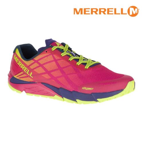 MERRELL 女 輕量赤足跑鞋ML12618【紅/綠】 BARE ACCESS FLEX / 城市綠洲