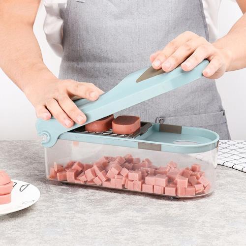 PUSH! 壓板式防切手切菜器切丁切條切片切菜器