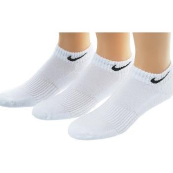 Nike 2018男女時尚舒適DRI-FIT白色低切短襪3入組