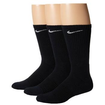 Nike 2018男舒適Dri Fit黑色中統運動襪3入組