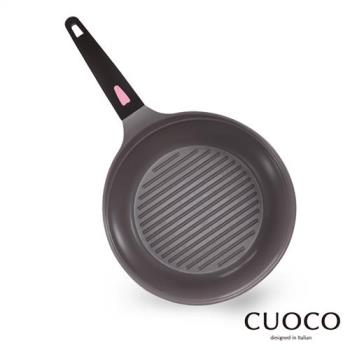 CUOCO 人魚公主夢幻粉色系列26cm牛排煎鍋