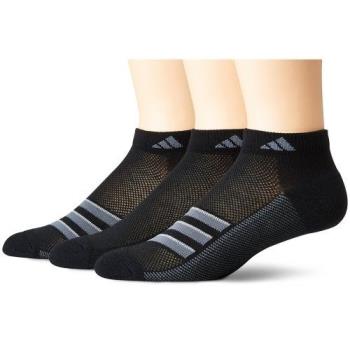 Adidas 2018男時尚Superlite低切黑色運動短襪3入組