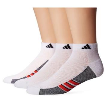 Adidas 2018男時尚Superlite低切白色運動短襪3入組