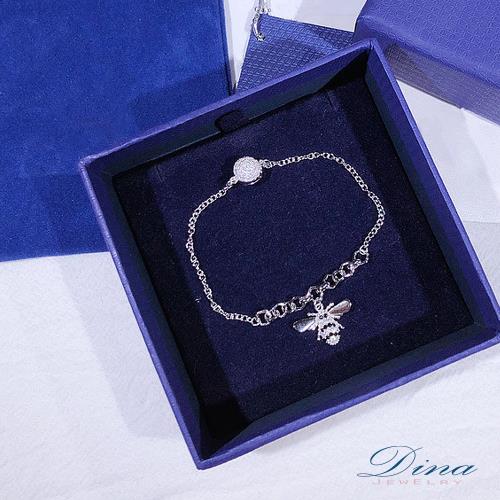 DINA JEWELRY蒂娜珠寶  時尚昆蟲系列 925純銀CZ鑽手鍊 (MJSM62751)