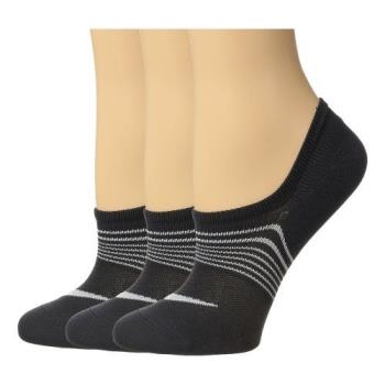 Nike 2018女時尚輕量無痕低切黑色條紋運動短襪3入組