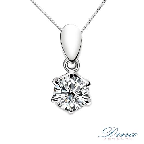 DINA JEWELRY 蒂娜珠寶  獨佔妳心 0.32克拉 經典6爪  鑽石項鍊