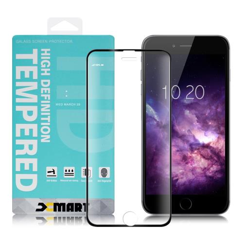 Xmart for iPhone 8 Plus/7 Plus 用 高透光2.5D滿版玻璃貼-黑