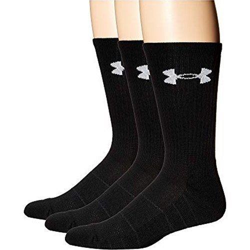Under Armour 2018男時尚UA標誌黑色中统襪3入組