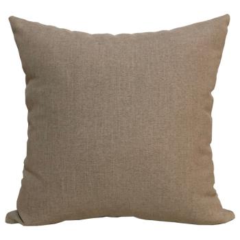 亞麻卡其-仿麻素雅百搭抱枕(卡其)45cm*45cm/靠枕/腰枕/午安枕/枕套含枕芯2入/臺灣製MIT【宜欣居傢飾】