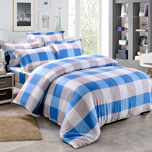 Betrise 藍線  雙人-植萃系列100%奧地利天絲三件式枕套床包組