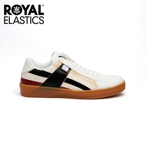 【Royal Elastics】女-Icon Cross 真皮運動休閒鞋-白黑紅(92983-071)