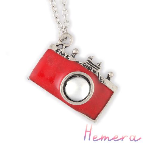 [Hemera]復古童趣可愛紅色相機個性項鍊