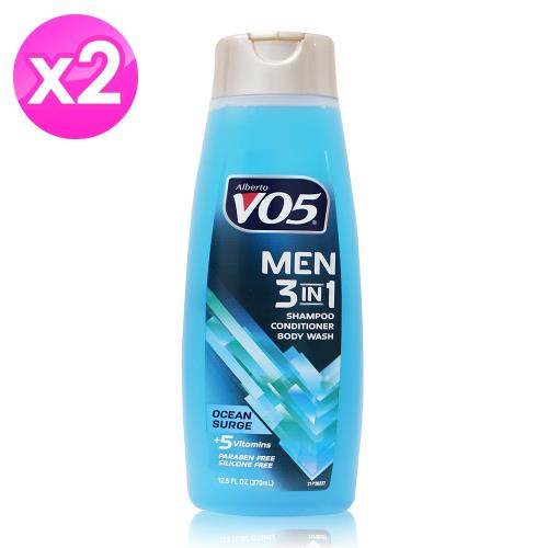 美國進口VO5男仕維他命洗髮沐浴乳(370ml/12.5oz) 2入組