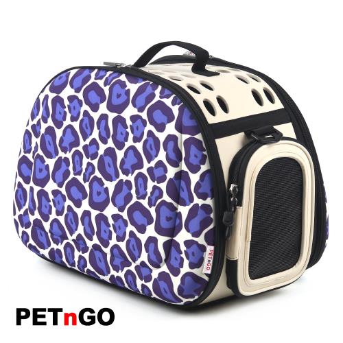 PETnGO 輕巧摺疊寵物提包-紫豹紋