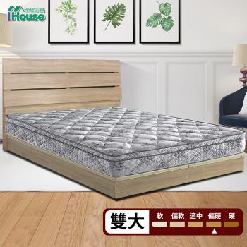 【IHouse】Minerva 拉韋納 天絲綠色環保硬式連結床墊-雙大6x6.2尺