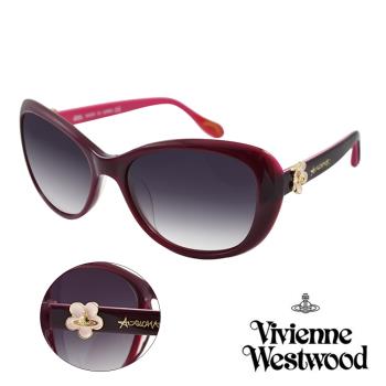Vivienne Westwood 英國薇薇安魏斯伍德復古小花星球太陽眼鏡(紫紅) AN802E03