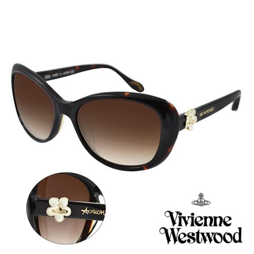  Vivienne Westwood  英國薇薇安魏斯伍德復古小花星球太陽眼鏡(琥珀) AN802E02
