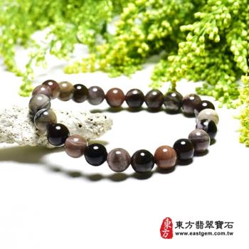 木化石手鍊、樹化玉手鍊(木化石珠子、樹化玉珠子，珠徑約8mm，23顆珠，OWO080) 。【東方翡翠寶石】