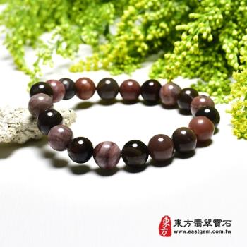 木化石手鍊、樹化玉手鍊(木化石珠子、樹化玉珠子，珠徑約10mm，20顆珠，OWO050) 。【東方翡翠寶石】