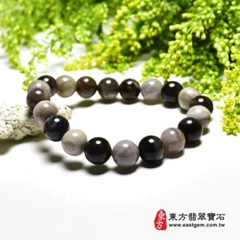 木化石手鍊、樹化玉手鍊(木化石珠子、樹化玉珠子，珠徑約10mm，20顆珠，OWO047) 。【東方翡翠寶石】