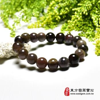 木化石手鍊、樹化玉手鍊(木化石珠子、樹化玉珠子，珠徑約10mm，18顆珠，OWO046) 。【東方翡翠寶石】