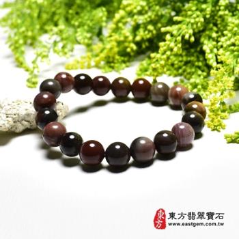 木化石手鍊、樹化玉手鍊(木化石珠子、樹化玉珠子，珠徑約10mm，20顆珠，OWO045) 。【東方翡翠寶石】