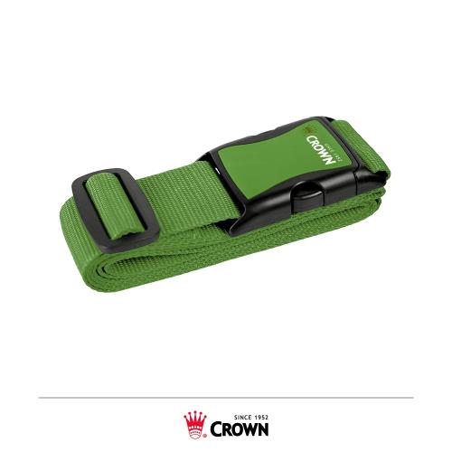 CROWN 皇冠 螢光彩色 防盜防爆箱行李箱束帶- 綠色