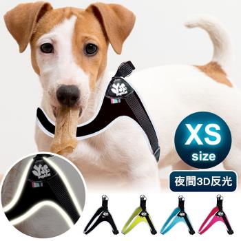YSS 寵物PU綿防水耐用3D反光Y型一秒穿胸背帶XS(4色)