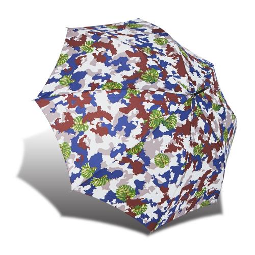 RAINSTORY雨傘-熱帶迷彩(藍)抗UV自動開直骨傘
