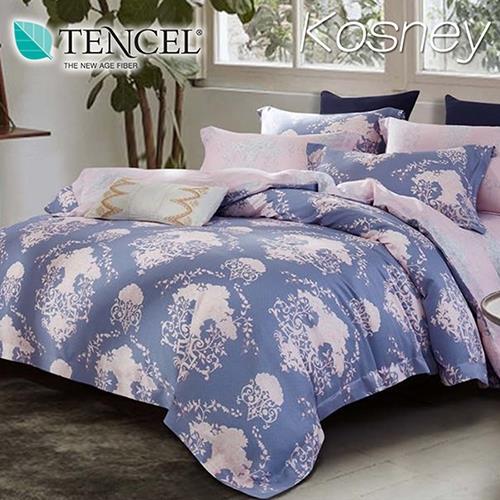 KOSNEY 和悅藍 雙人100%天絲TENCE八件式兩用被床罩組
