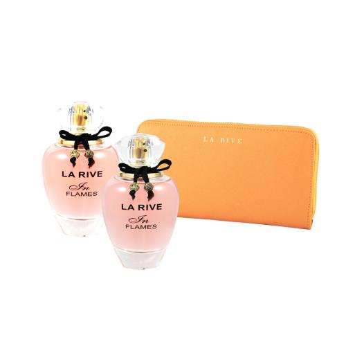 La Rive 天使之翼 90mlx2+玫瑰真皮長夾 3件組