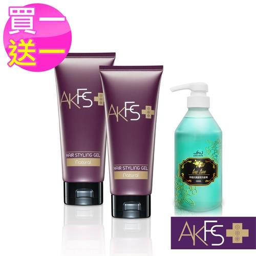 郭富城代言【AKFS PLUS】髮膠  (特硬/自然120g)買一送一贈 羅崴詩洗髮精