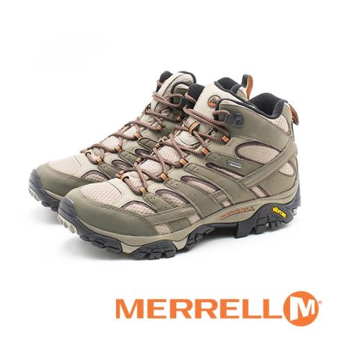MERRELL (男) MOAB 2 MID GORE-TEX 戶外多功能鞋 防水健行鞋 橄欖綠