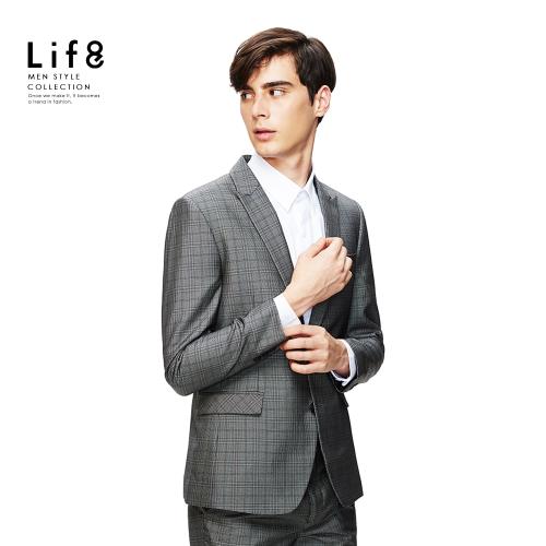 Life8-Formal 千鳥織格紋 修身西裝外套-11167