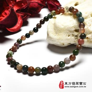 水草玉手鍊（水草玉珠子，珠徑約4mm，41顆珠，OGR007）。【東方翡翠寶石】