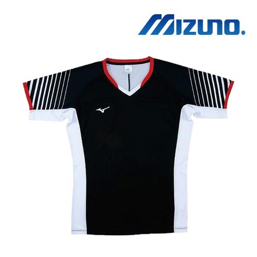 【MIZUNO 美津濃】男女短袖排球T恤 黑白紅(V2TA8G1809)