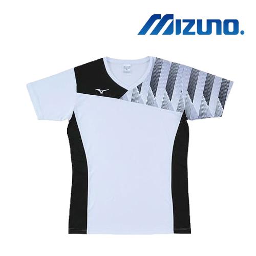 【MIZUNO 美津濃】男女短袖排球T恤 黑白(V2TA8G1701)