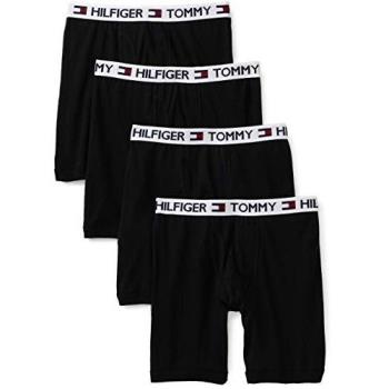 Tommy Hilfiger 2018男時尚黑色四角修飾內著4件組