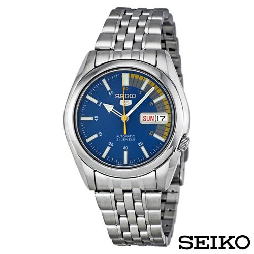 SEIKO精工  極速先鋒夜光5號自動上鍊機械腕錶 SNK371K1